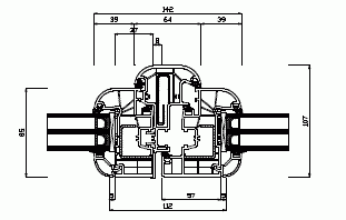Aluplast 8000 coupe meneau